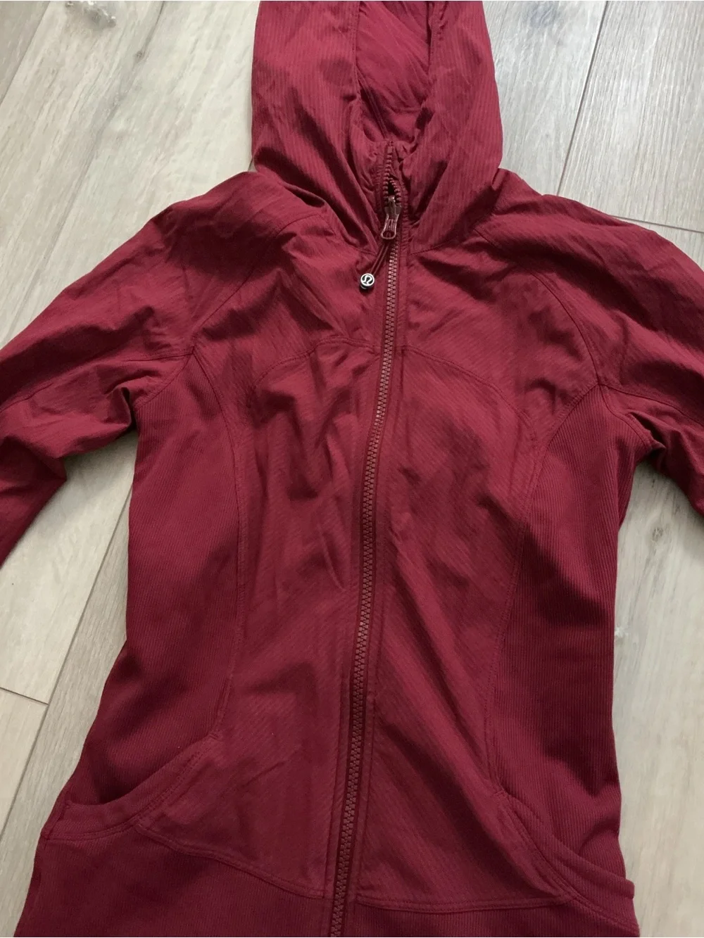 lululemon athletica Burgundy Hooded Zip Jacket
